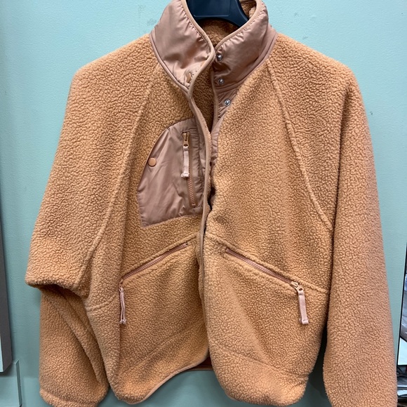 Free People Hit The Slopes Fleece Jacket Moroccan Amber - Picture 8 of 8